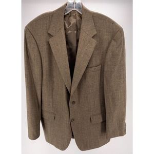 Gianfranco Ruffini Italy Brown/Black !00% Lambswool Blazer Jacket R-42